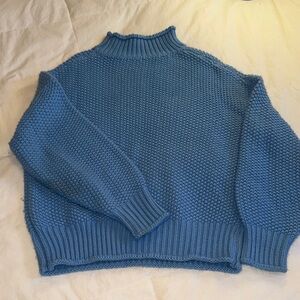 Blue knit sweater